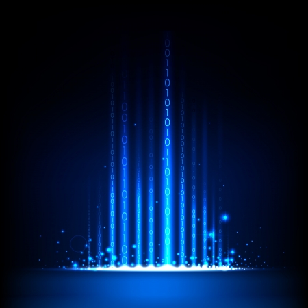 illustration of binary code on abstract technology backgroundのイラスト素材