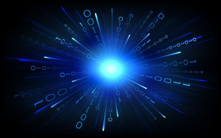 illustration of explosion of binary numberのイラスト素材
