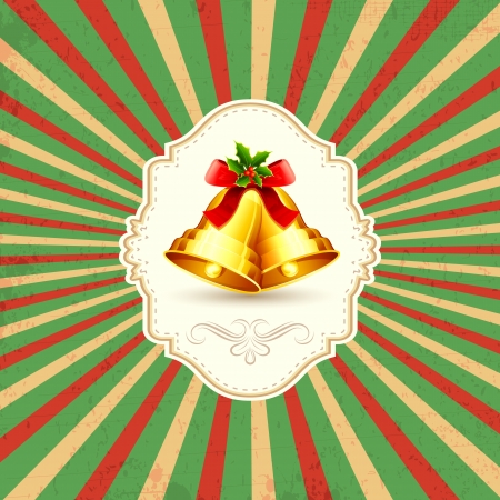 illustration of Christmas bell on abstract backgroundのイラスト素材