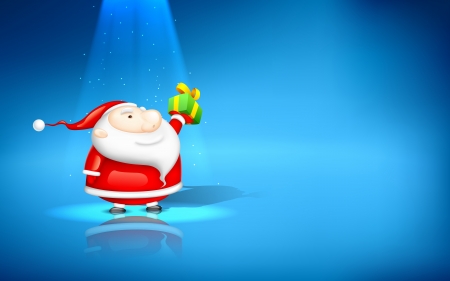 illustration of Santa Claus standing with giftのイラスト素材