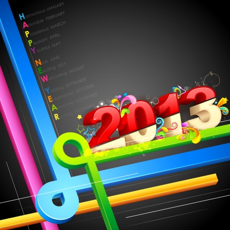 illustration of Happy New Year background for 2013のイラスト素材