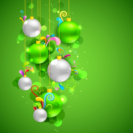illustration of Christmas bauble on abstract backgroundのイラスト素材