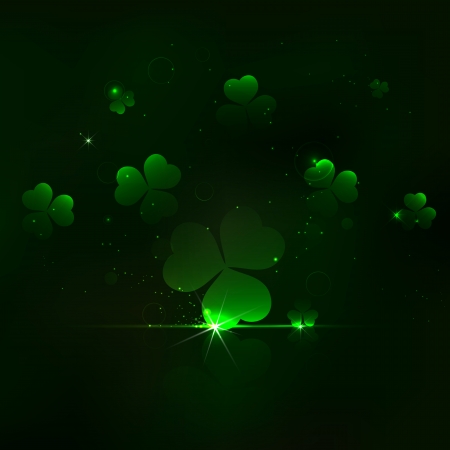 illustration of Saint Patrick's Day Background with clover leafのイラスト素材