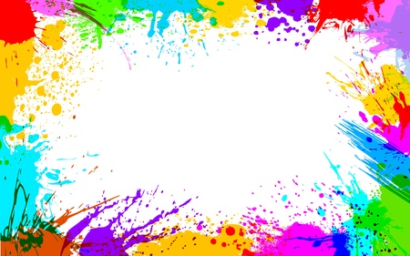 illustration of colorful grunge making frameのイラスト素材