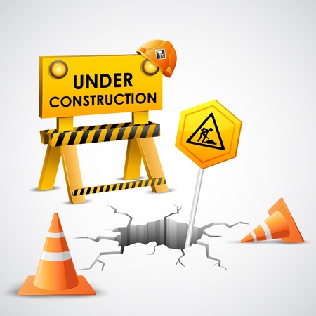 illustration of under construction backgroundのイラスト素材