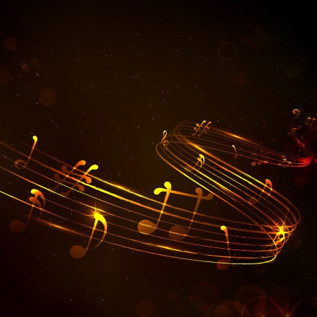 illustration of abstract music note for musical backgroundのイラスト素材