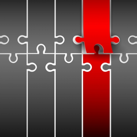 illustration of infographics options puzzle for presentation and promotionのイラスト素材