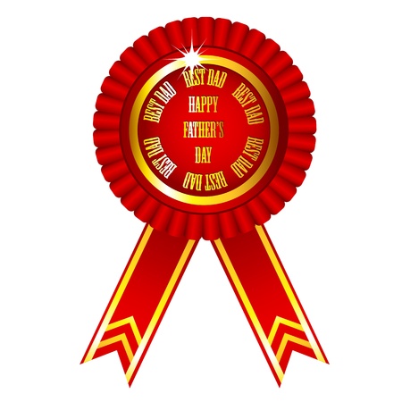 illustration of ribbon badge showing Father s Day messageのイラスト素材