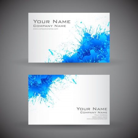 illustration of front and back of corporate business cardのイラスト素材