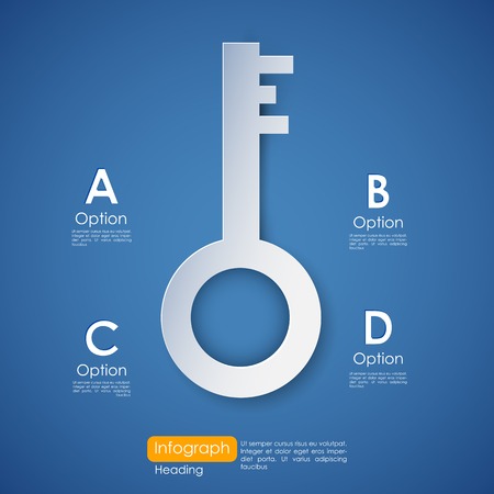 illustration of Key to Success infographのイラスト素材