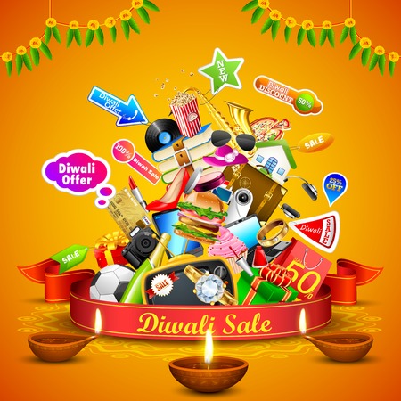 illustration of  Festive Offer for Diwali holidayのイラスト素材