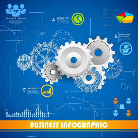 illustration of Industrial Infographics Chartのイラスト素材