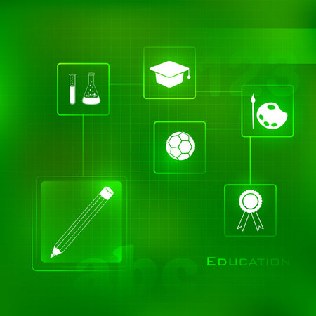 illustration of Education background with iconsのイラスト素材