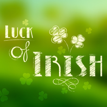 illustration of Saint Patricks Day background with clover leafのイラスト素材