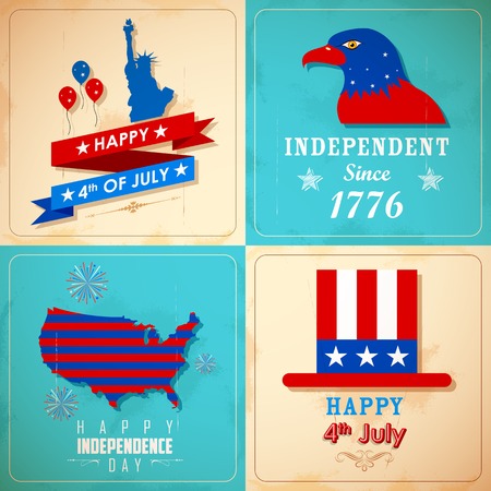 illustration of 4th of July background for American Independenceのイラスト素材