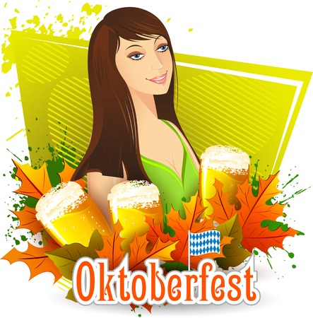 illustration of Oktoberfest celebration backgroundのイラスト素材