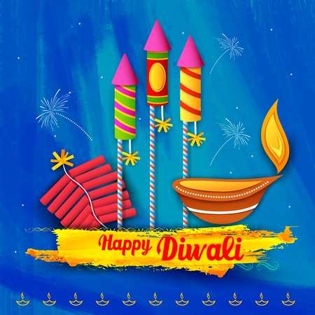 illustration of Happy Diwali Background for celebration greetingのイラスト素材