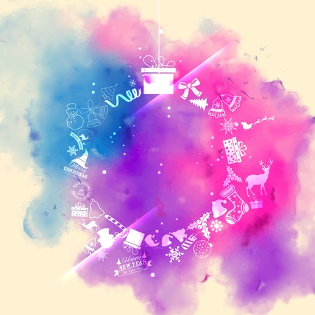 illustration of abstract Christmas backgroundのイラスト素材