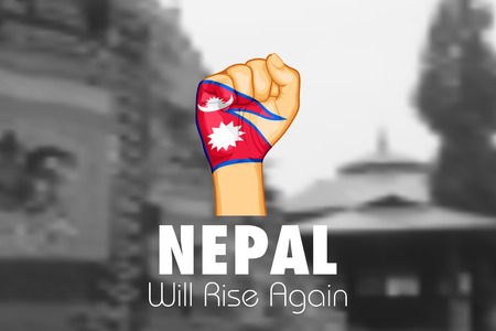 illustration of Nepal earthquake 2015 help and donationのイラスト素材