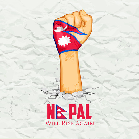 illustration of Nepal earthquake 2015 help and donationのイラスト素材