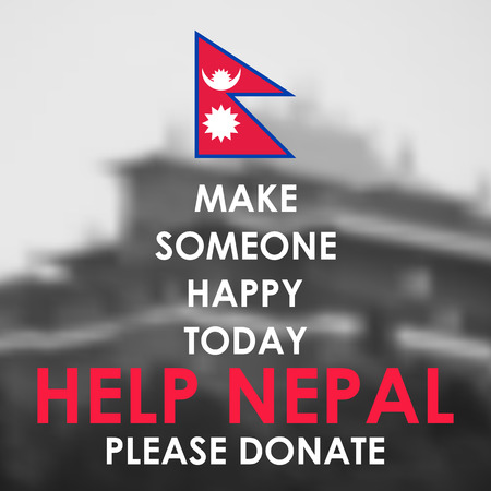 illustration of Nepal earthquake 2015 help and donationのイラスト素材