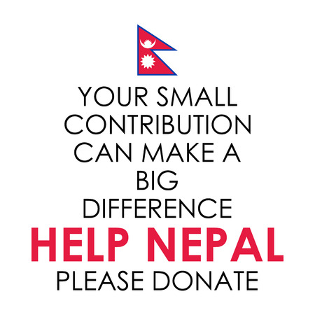 illustration of Nepal earthquake 2015 help and donationのイラスト素材