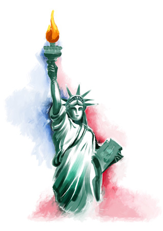 illustration of Fourth of July background for Happy Independence Day of Americaのイラスト素材