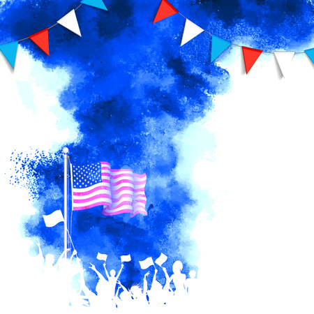 illustration of Fourth of July background for Happy Independence Day of Americaのイラスト素材