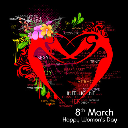 illustration of Happy Women's Day greetings backgroundのイラスト素材