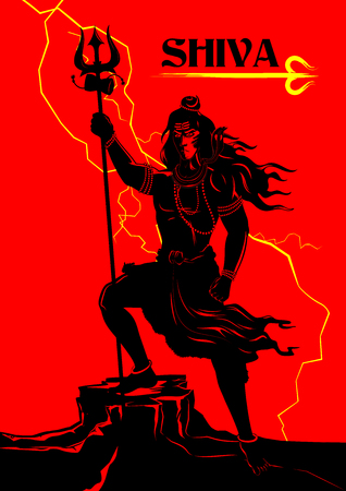 illustration of Lord Shiva, Indian God of Hinduのイラスト素材