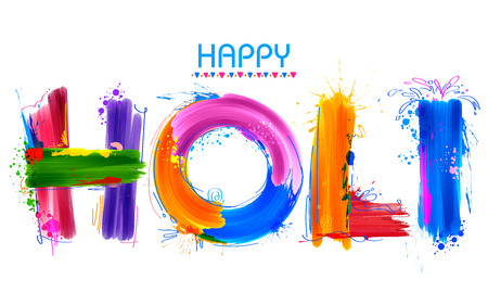 illustration of abstract colorful Happy Holi backgroundのイラスト素材