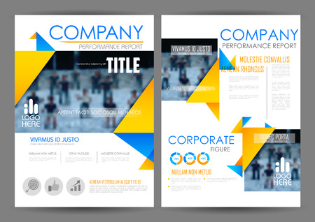 illustration of Annual report and presentation Leaflet Brochure and book cover layout template designのイラスト素材