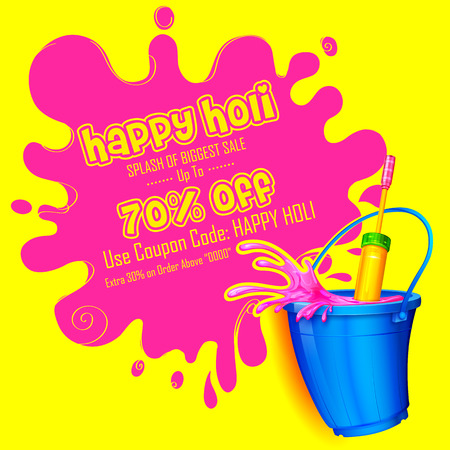 Holi promotional banner template.のイラスト素材