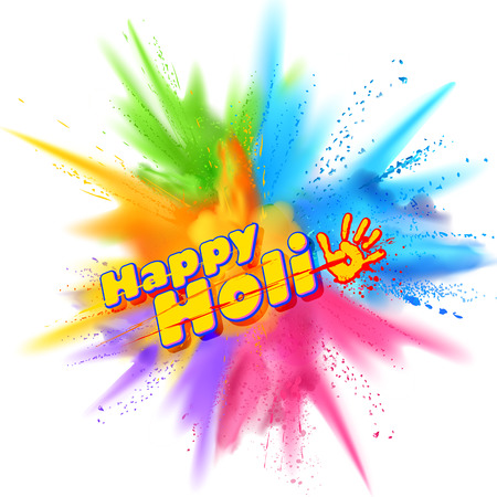 Powder color explosion for Happy Holi Backgroundのイラスト素材