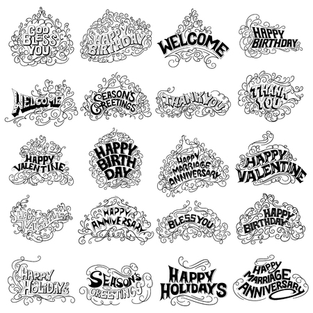 Tattoo art design of  collectionのイラスト素材