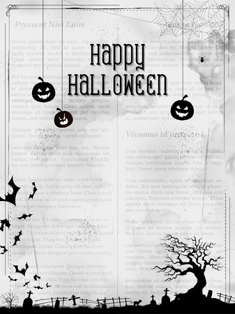 Happy Halloween holiday night celebration backgroundのイラスト素材