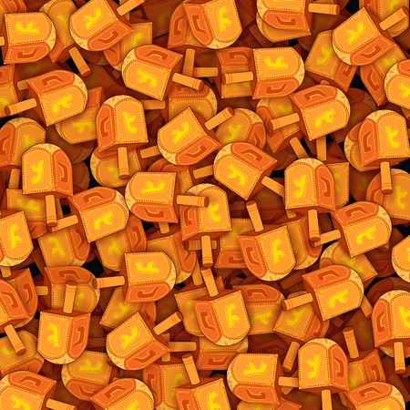 Happy Hanukkah, Jewish holiday background with dreidelのイラスト素材