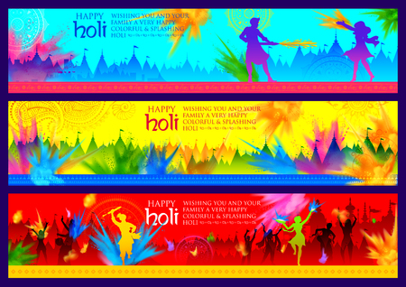 Happy Holi Background  for Festival of Colors celebration greetingsのイラスト素材