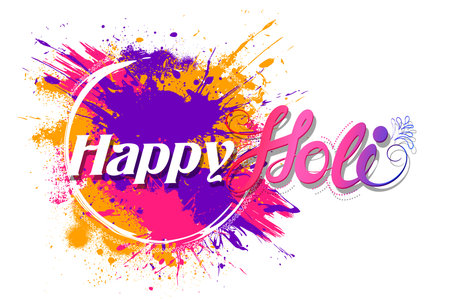 Happy Holi background for color festival of India celebration greetingsのイラスト素材