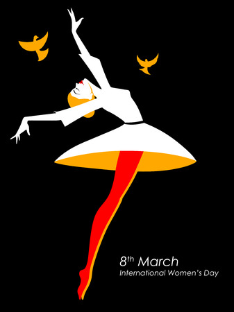 Happy International Womens Day 8th March greetings backgroundのイラスト素材