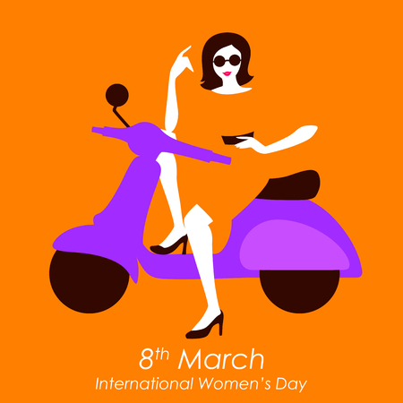 Happy International Womens Day 8th March greetings backgroundのイラスト素材
