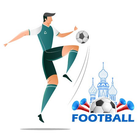 Football Championship Cup soccer sports Russia background for 2018のイラスト素材