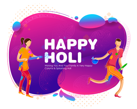 Happy Holi Background for Festival of Colors celebration greetingsのイラスト素材