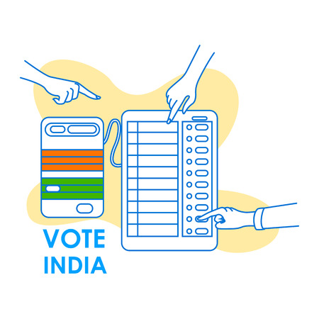 Concept background for Vote India for election democracy campaign banner in vectorのイラスト素材