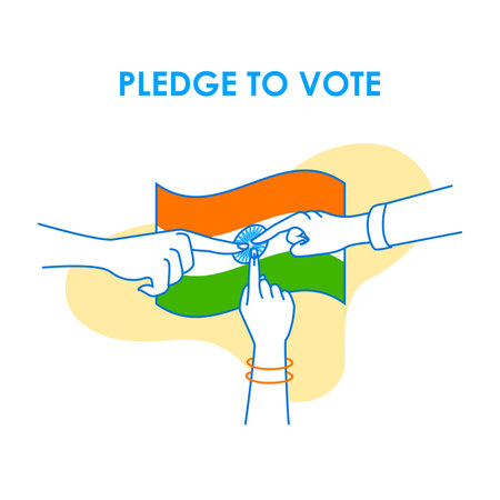 Concept Background For Vote India For Election Democracy Campaign