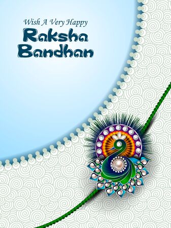 Illustration of Rakhi  for Indian festival Raksha bandhan celebrationのイラスト素材