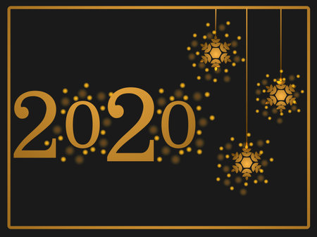 Happy New Year 2020 wishes seasonal greeting background