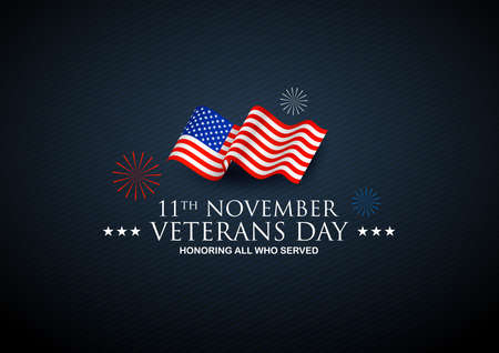 illustration of Army Memorial Happy Veterans Day USA honoring all who served for United States of Americaのイラスト素材