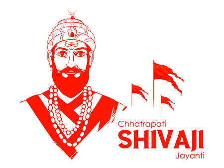 Chhatrapati Shivaji Maharaj, the great warrior of Maratha from Maharashtra Indiaのイラスト素材