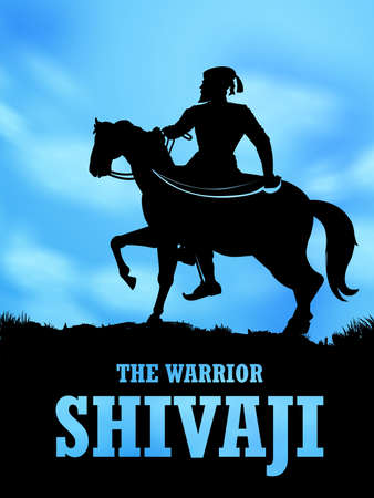 Chhatrapati Shivaji Maharaj, the great warrior of Maratha from Maharashtra Indiaのイラスト素材